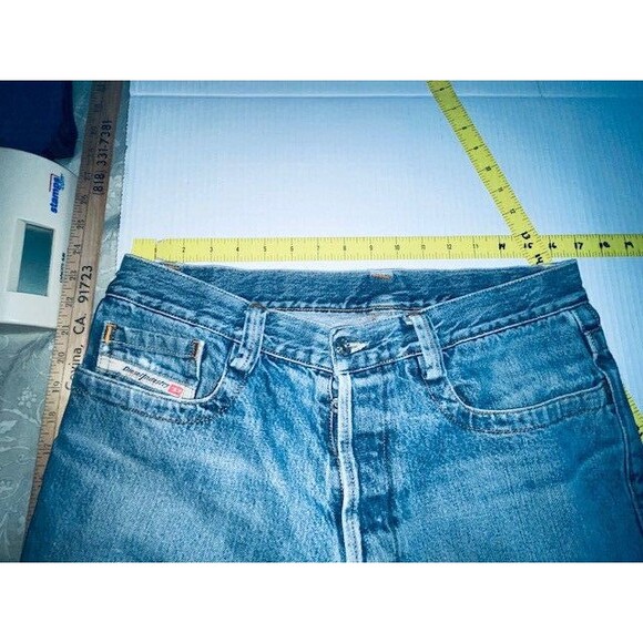 Vintage Y2K Diesel Rivec Straight Leg Distressed Denim Jeans Size 32 Italy 2001 - Picture 5 of 16